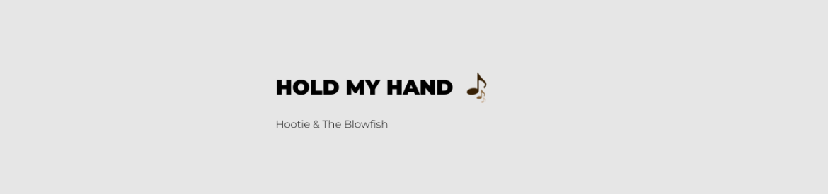 Hold My Hand Ukulele Chords - Hootie & The Blowfish